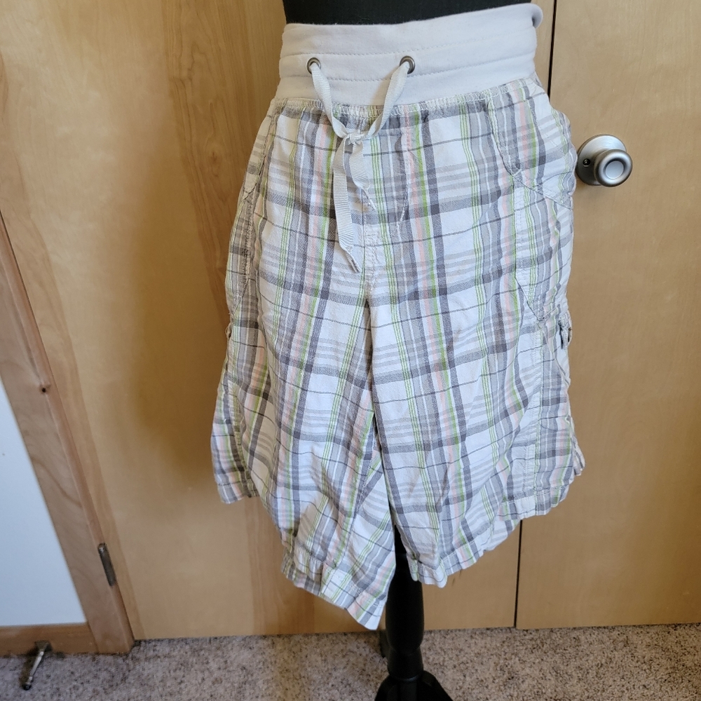 Womens Pastel plaid shorts